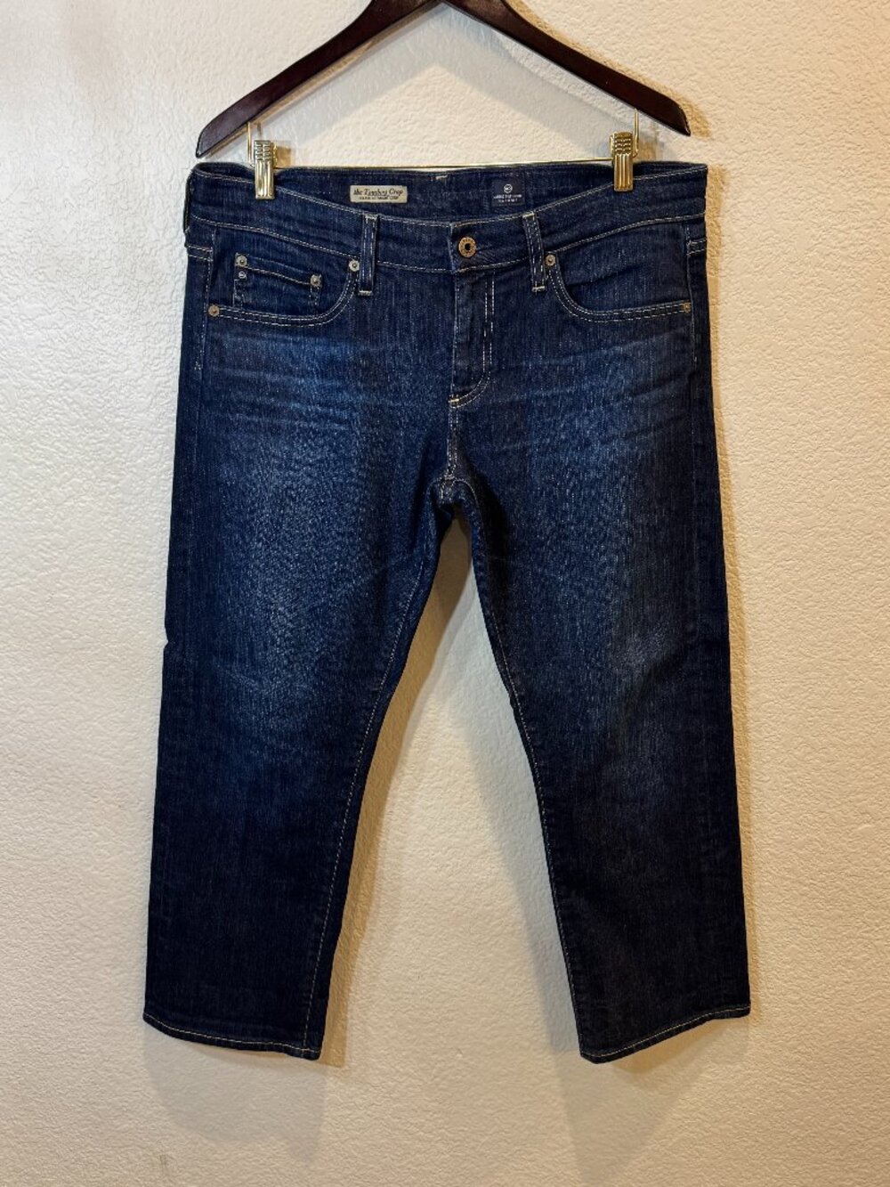 AG Adriano Goldschmied "The Tomboy Crop" Relaxed Straight Jeans
